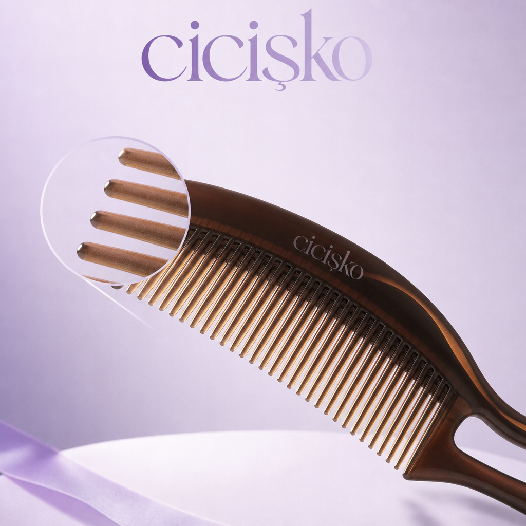 Cicişko©- Kepek Kaldırma & Anti-Statik Masaj Fırçası | Kendi Kendini Temizleme Özelliği