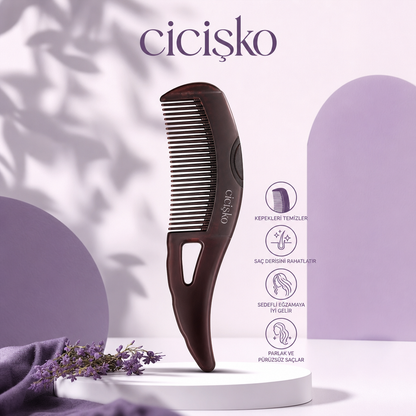 Cicişko©- Kepek Kaldırma & Anti-Statik Masaj Fırçası | Kendi Kendini Temizleme Özelliği