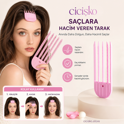 Cicişko©- Hacim Veren Tarak Kore Saç Klips