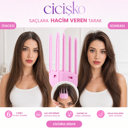 Cicişko©- Hacim Veren Tarak Kore Saç Klips